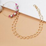 Pink Kundan Mixed Alloy Nath