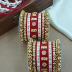 Red Wedding Chuda Plastic Bangle Set
