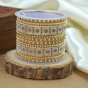 Gold Wedding Chuda Metal Bangle Set