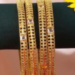 Set Of Four Gold Plated Bangles Becautiful Handcarfted Bangle