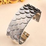 Silver Plated Oxidised Kada Bracelet Cum