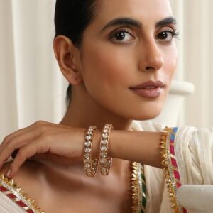 Rose Gold Polki Bangles