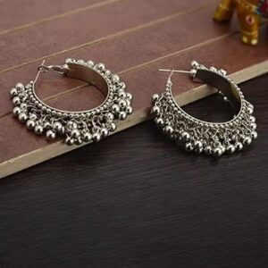 Classic Oxidised Bali Earrings For Women