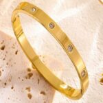 Gold Plated Zircon Bracelet