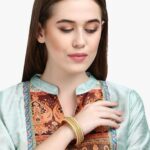 Set Of Two Gold Plated Bangles Beautiful Handcrafted Bangles