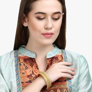 Set Of Two Gold Plated Bangles Beautiful Handcrafted Bangles