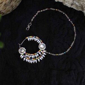 Multicolor Kundan Mixed Alloy Nath