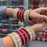 Red Punjabi Chuda Metal And Plastic Wedding Chuda Bangle Set