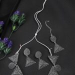 Silver Oxidised Necklace Set