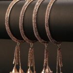 Gold Cubic Zirconia Set Of 4 Bangles