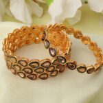 Green Cubic Zirconia Set Of 4 Bangles