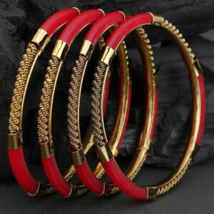 Set Of Four Gold Plated Bangles Becautiful Handcarfted Bangle
