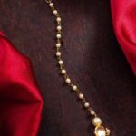 Gold Plated Kundan Studded Maang Tikka
