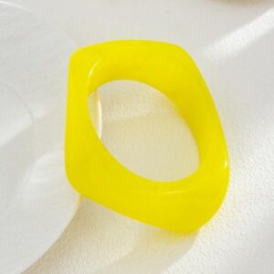 Yellow Slip On Acrylic Bracelet For Women