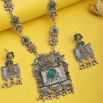 Silver Plated Multi Choker Alloy Necklace Set