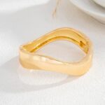 Gold Slip On Alloy Bracelet For Women