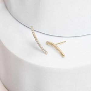 White Push Back Copper Earrings For Women