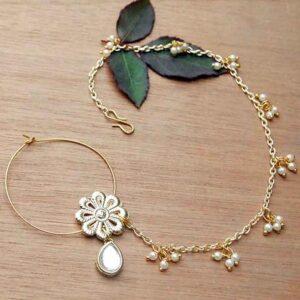 White Flower Mixed Alloy Nath
