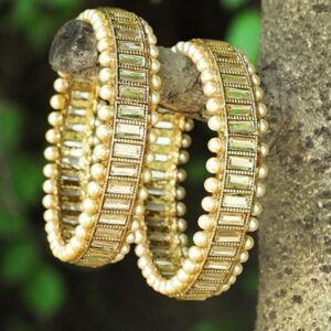 Plated Beautiful Handcrafted Bangle (Set Of 2)