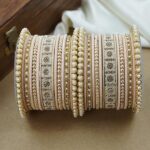 Peach Traditional Metal Bangle Set