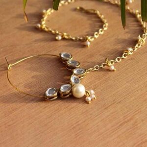 White Gleaming Glory Mixed Alloy Nath